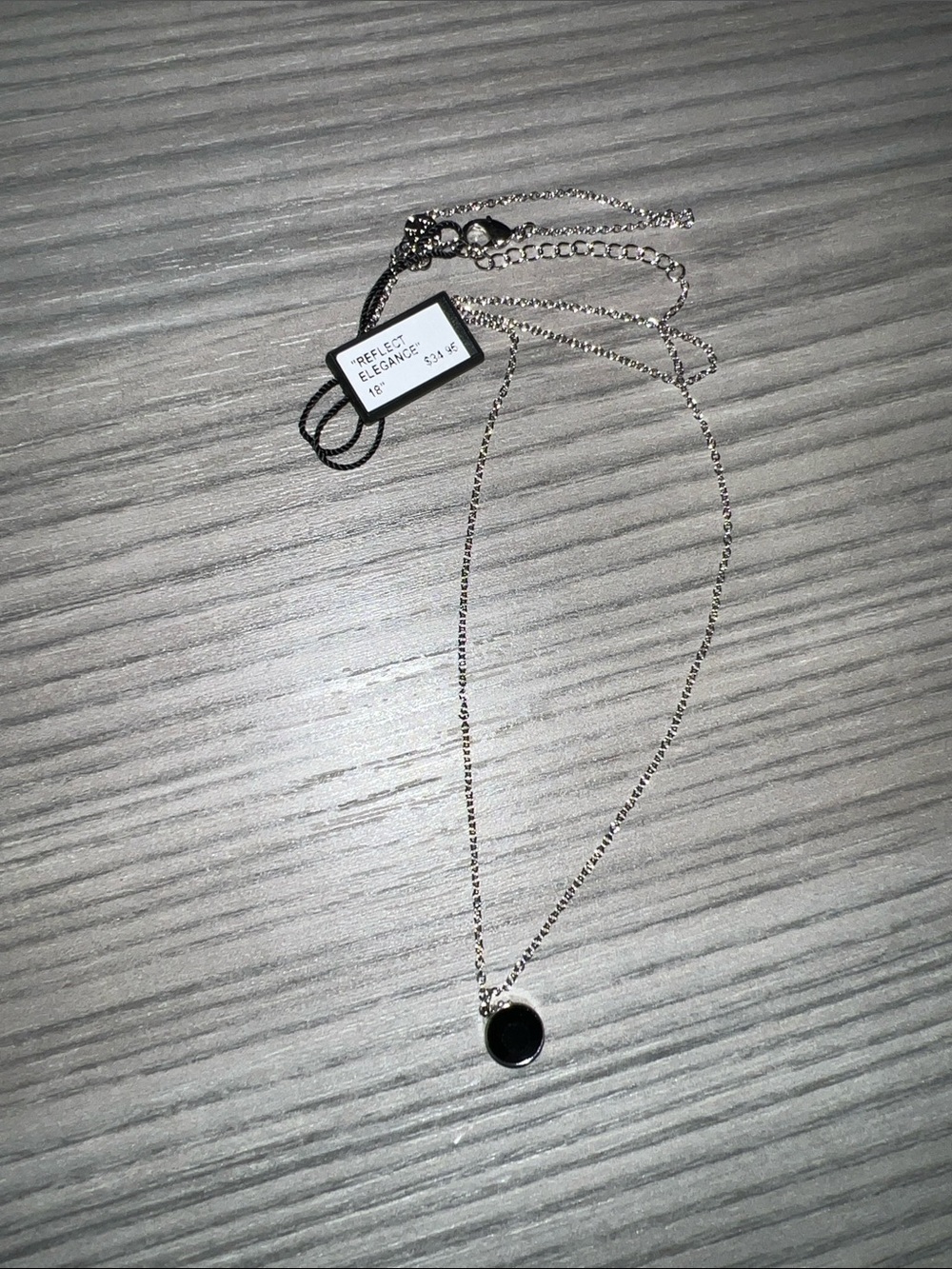 Reflect Elegance Women’s Black Swarovski Crystal Pendant Necklace by FAC